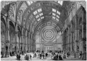 セントラルホール、アレクサンドラパレス、ロンドン、1875 作： Unbekannt
