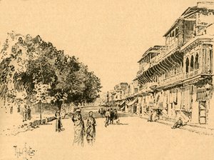チャンドニーチョーク、デリー、インド、c1890。 作： Unbekannt