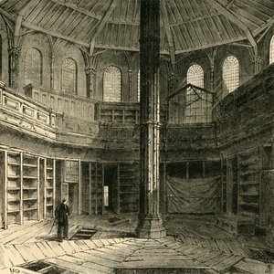 復元前のチャプターハウス、1881年。 作： Unbekannt