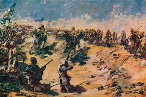 オムドゥルマンでの第21ランサーの突撃、1898年1906年 作： Unbekannt