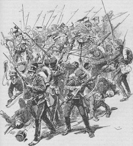 オーストリアのランサーの突撃、1902年 作： Unbekannt