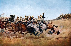 Rezonville、1870年、c1920でのCuirassiersの担当 作： Unbekannt