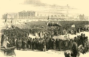 ケニントンコモンに関するチャーティスト会議、1848年、c1878。 作： Unbekannt