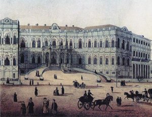 1860年代、モスクワのミアスニツカヤ通りにあるチェルトコフ邸 作： Unbekannt
