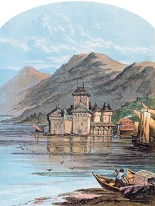 シヨン城、ジュネーブ湖、スイス、1864 作： Unbekannt