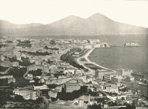 市、湾とベスビオ、ナポリ、イタリア、1895年。