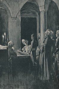 ナポレオンとジョセフィンの市民結婚、1796年3月9日、1896年。 作： Unbekannt