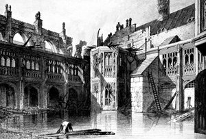 クロイスターコート、セントスティーブンスチャペル、ウェストミンスター宮殿、1834年c1905 作： Unbekannt