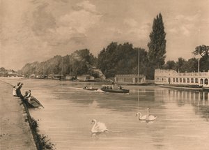 オックスフォードの大学バージ、1902 作： Unbekannt