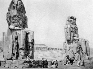 メムノンの巨像、ルクソールテーベ、エジプト、c1922 作： Unbekannt