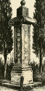 1890年、ガストンデフォワの記憶に建てられたフランス人のラヴェンナの柱。 作： Unbekannt