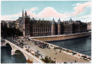 コンシェルジュリーとポンヌフ橋、パリ、c1900 作： Unbekannt