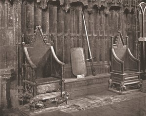 1894年、ロンドンのウェストミンスター寺院の戴冠式の椅子。 作： Unbekannt