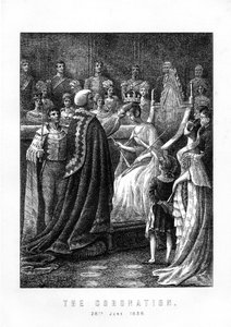 ビクトリア女王の戴冠式、ウェストミンスター寺院、ロンドン、1838年6月28日、1899年 作： Unbekannt