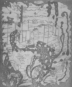 CottonianaまたはAnglo-Saxon Map MS Tib。 BV、c995、1903 作： Unbekannt