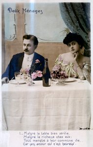 カップル、フランスのポストカード、c1900 作： Unbekannt