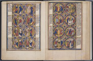 創造。聖書の道徳的コーデックスVindobonensis 2554、ca 1250 作： Unbekannt
