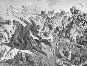 クリミア戦争、1854-56：バラクラバの戦い：光旅団の突撃、1854年、1901年。 作： Unbekannt