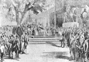 クリスタルパレス、ハイドパーク、1851年：ビクトリア女王によってオープン、1901年5月1日。 作： Unbekannt