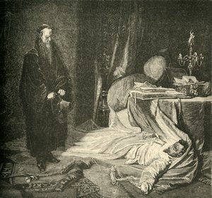 ヴァレンシュタインの死、1634年、1890年。 作： Unbekannt