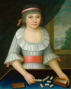 ドミノの女の子、c。 1790年。 作： Unbekannt