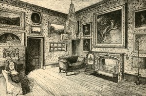 1882年、アボッツフォードの応接室。 作： Unbekannt