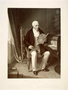 1846 年、ロンドンのアプスリー ハウスの自宅で読書をするウェリントン公爵 作： Unbekannt