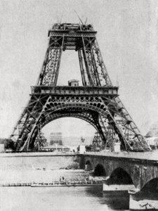 建設中のエッフェル塔、パリ、c1888 作： Unbekannt