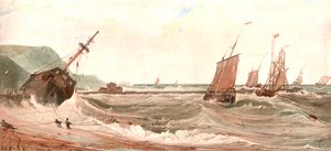 ブローニュ港への入り口、c1900。 作： Unbekannt