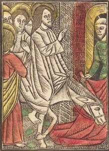 エルサレムへの入場、c。 1480年。 作： Unbekannt