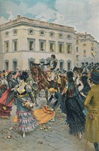 1808年3月23日、1896年、マドリッドへのフェルディナンドの侵入。 作： Unbekannt