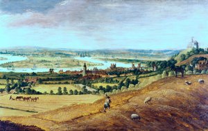 グリニッジからのロンドンの環境、c1620-1630