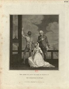 1793年10月16日のマリー・アントワネットの処刑、1815年。 作： Unbekannt