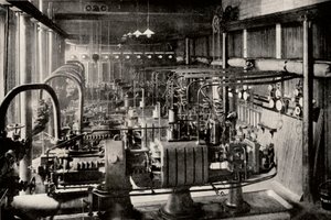 最初のパーソンズターボ電気発電所、c1916