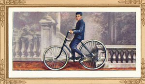 最初の空気圧タイヤ自転車、1939年 作： Unbekannt