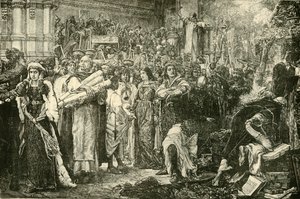 サヴォナロラの命令により虚栄心を放棄するフィレンツェ、1890年。