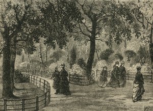 フラワーウォーク、ケンジントンガーデン、c1876。 作： Unbekannt