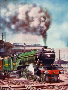 キングスクロス駅を出発するフライングスコッツマン、No。2563、1935-36によって輸送。 作： Unbekannt