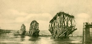 建設中のフォース橋、c1930。 作： Unbekannt