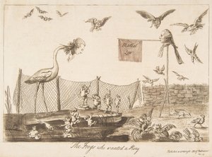 1789年7月14日、王を欲したカエルたち。 作： Unbekannt