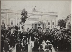 1904年7月22日、1904年、ノヴォデヴィチ女子墓地にあるアントンチェーホフの葬儀 作： Unbekannt
