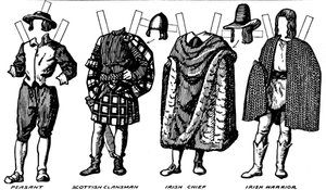 英国の衣装のギャラリー：16世紀後半に着用されたドレス、c1934