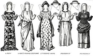 英国の衣装のギャラリー：最初のエドワードの治世で着用されたドレス、c1934 作： Unbekannt