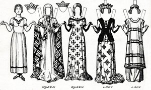 英国の衣装のギャラリー：最初のエドワードの治世で着用されたドレス、c1934 作： Unbekannt