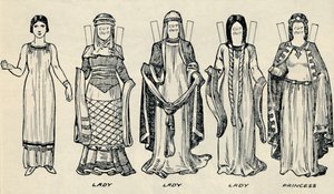 英国衣装のギャラリー：ノーマンタイムズで着用した服装の人々、c1934