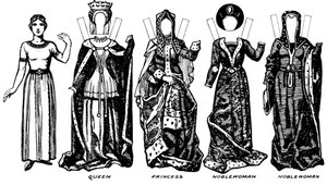 英国衣装のギャラリー：リチャード3世の治世で着用されたドレス、c1934 作： Unbekannt