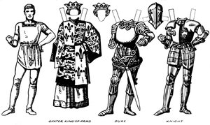英国衣装のギャラリー：リチャード3世の治世で着用されたドレス、c1934 作： Unbekannt