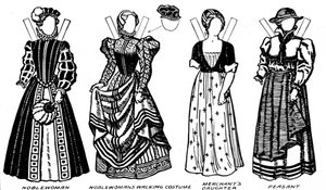 衣装のギャラリー：メアリー女王が統治したときに着用されたドレス、c1934 作： Unbekannt
