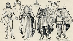 歴史的衣装のギャラリー：イギリス人とローマ人が着用していたもの、c1934 作： Unbekannt