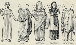 歴史的衣装のギャラリー：イギリス人とローマ人が着用していたもの、c1934